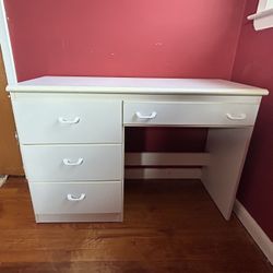 White Desk w/ Storage Space