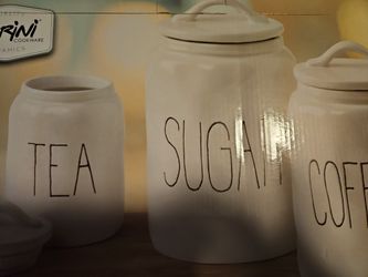 3pc Ceramic Canister Set 