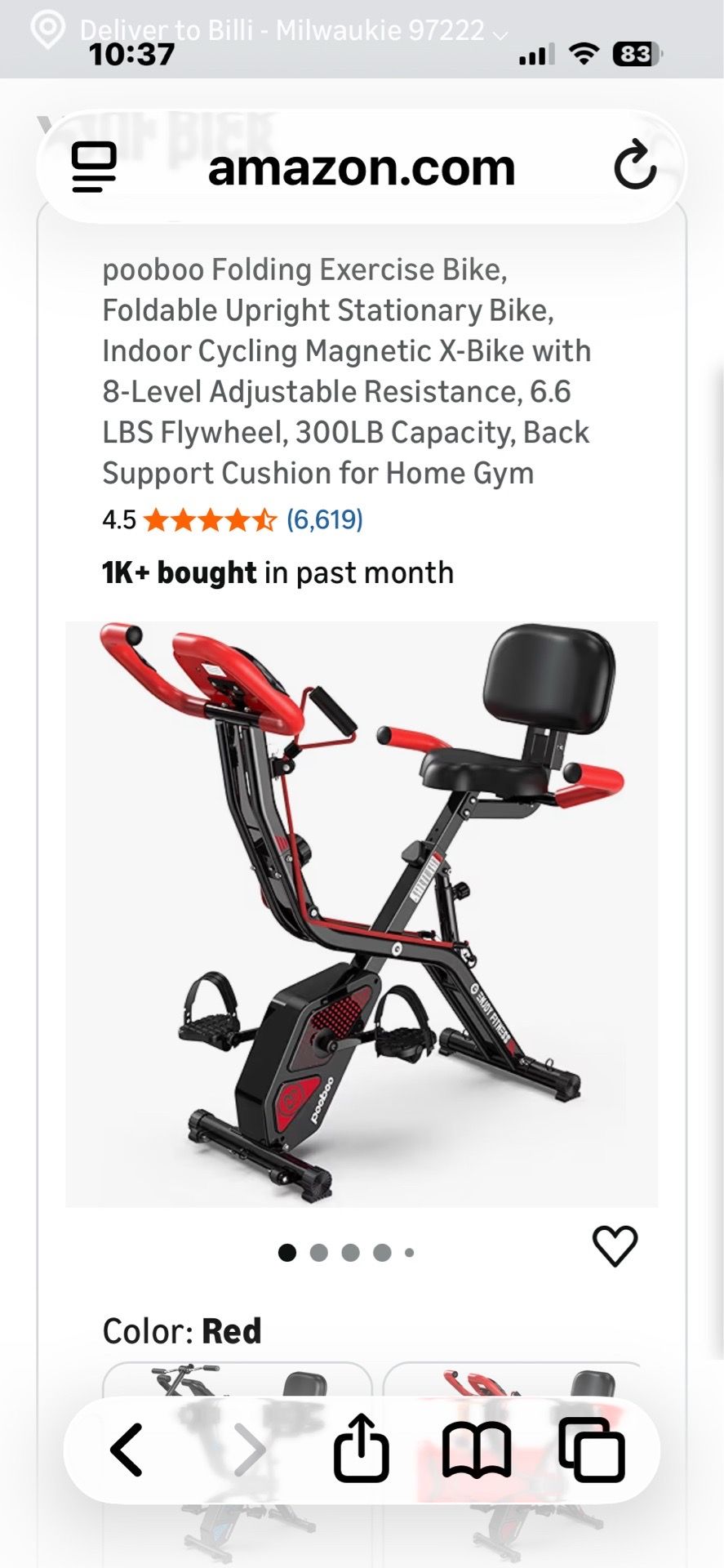 PooBoo exercise bike