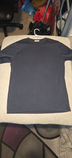 Ribbed Crew Neck T-Shirt