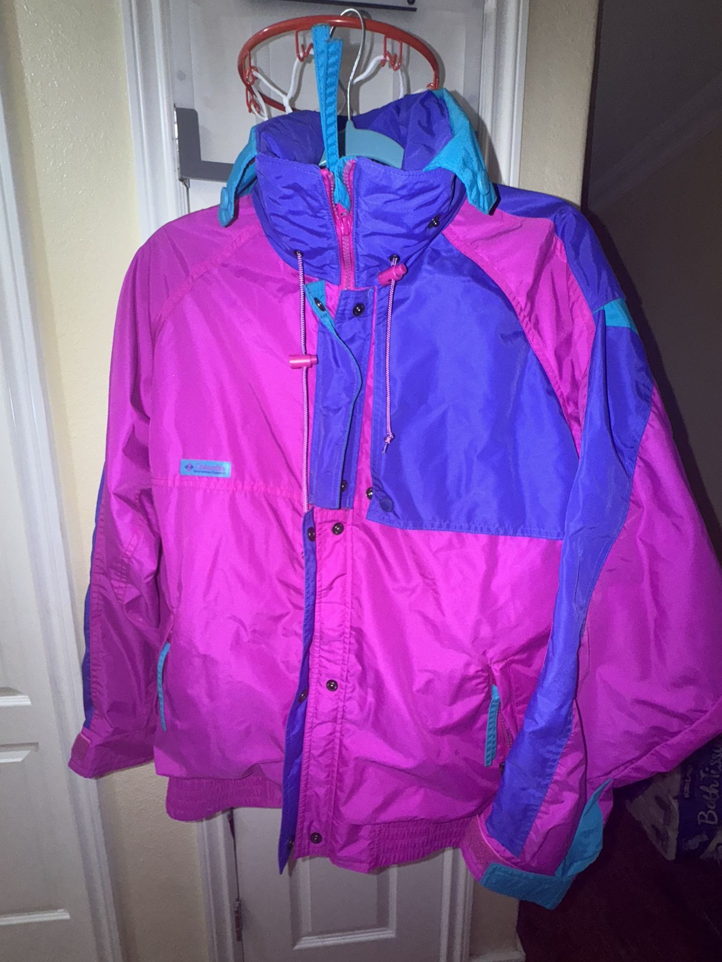 Columbia Pink Geometric Jacket/ Coat