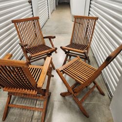 Solid Teak Dining Chairs. Well Maintained.  In Storage.