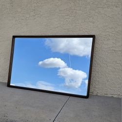 Vintage MCM Wood Frame Mirror 32x48