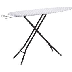 Amazon Basics Full-Size Ironing Board - 4-Leg Fold-Up, Chevron Removable Cover

