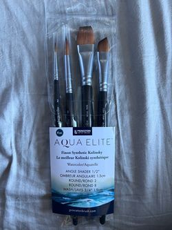 Princeton Aqua Elite 4-Piece Watercolor Brush Set (New)