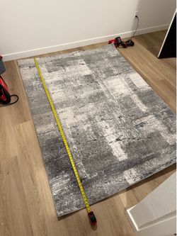 Grey home cozy carpet 5x7 feet