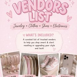 Vendor list! 50+ suppliers