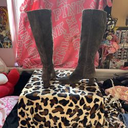 Alex Marie Olive Over the Knee Boots