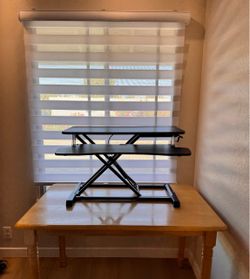 Black Adjustable Standing Desk Converter