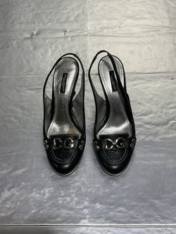 Dolce And Gabbana Made In Italy Women’s Size 37 Black Patent Leather Heels U.S. Size 7