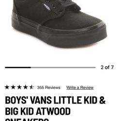 Boys Vans Size 2