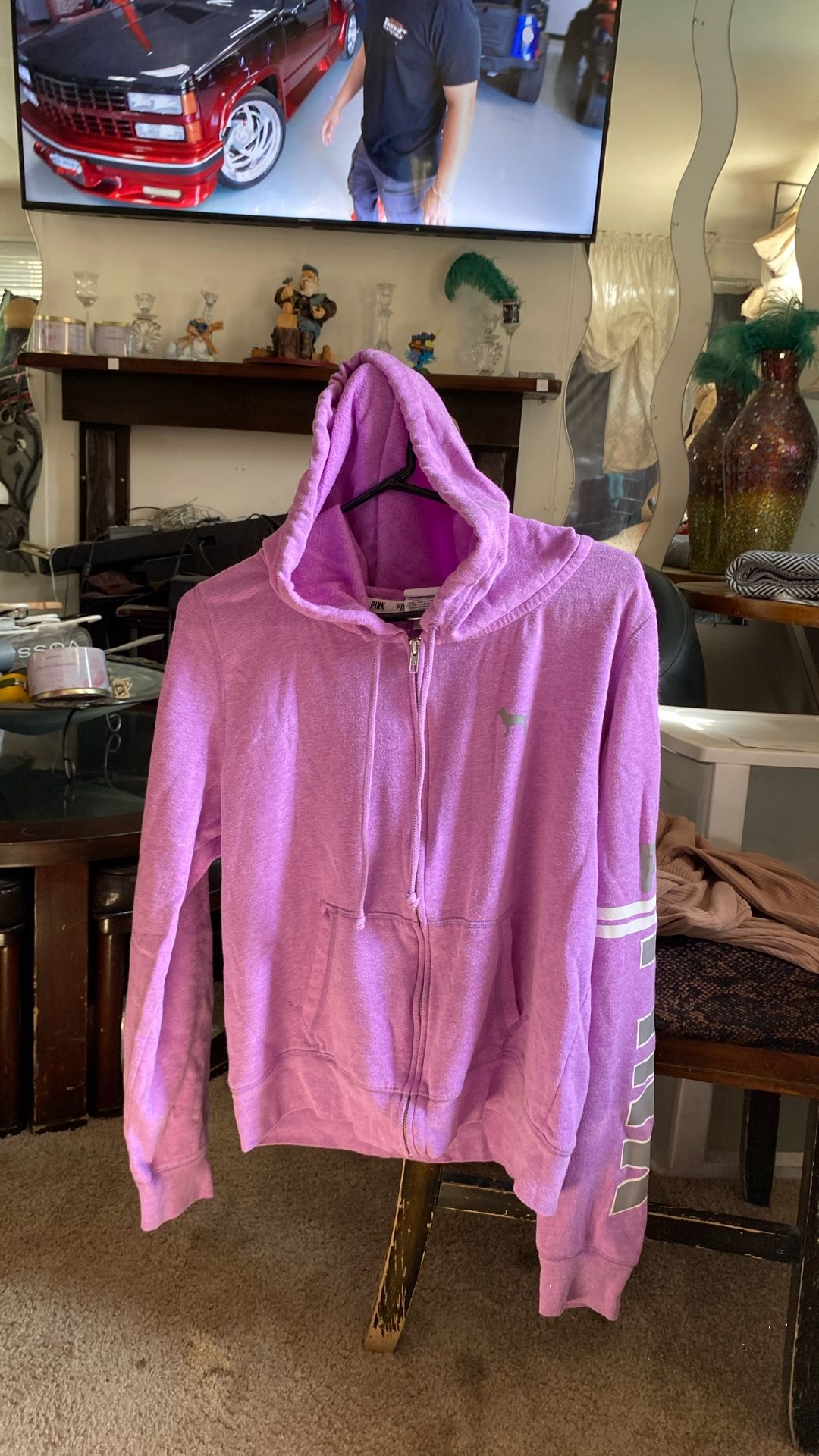 PiNK ZiP UP HOODIE