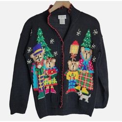 Vintage Andrea Lauren Christmas Cardigan – Large