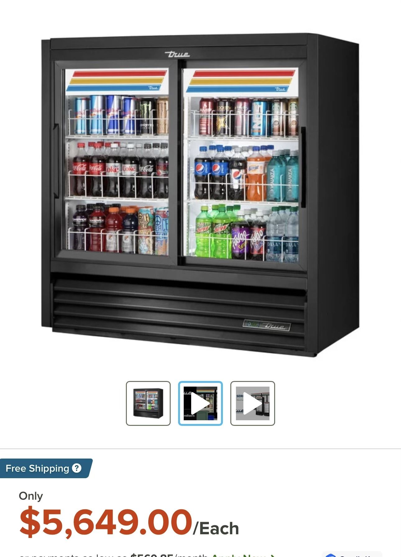Refrigerated Sliding Glass Door