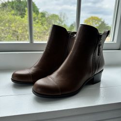 Chaps "Page" Brown Ankle Boots Size 7 B​​​ Brand: Chaps 1.5 inch heel 