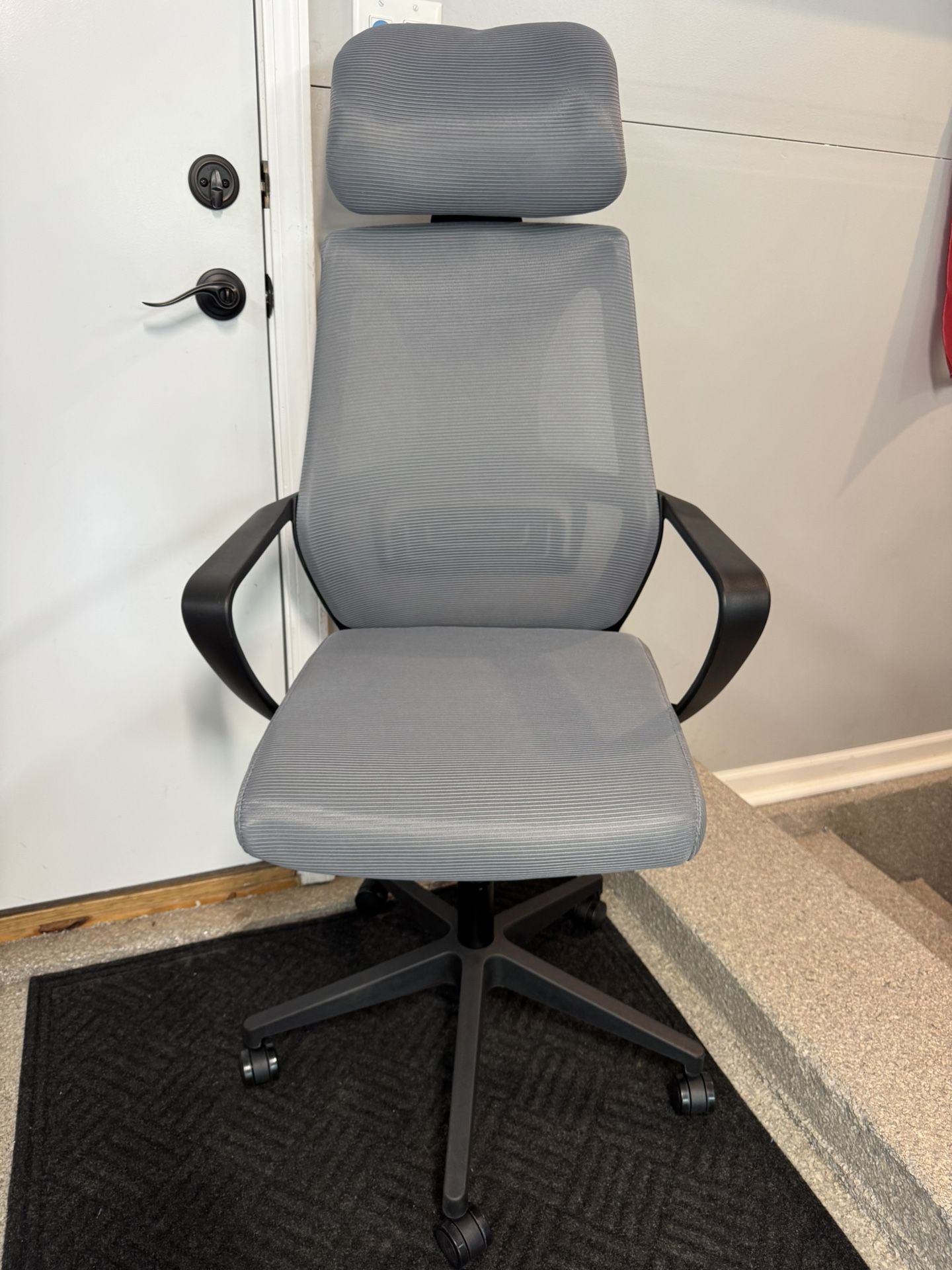 Brand New Grey/Black Mesh Tall Back Height Adjustable Reclining Ergonomic Office Chair w/Headrest