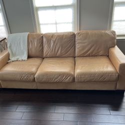 Deep Leather Couch 
