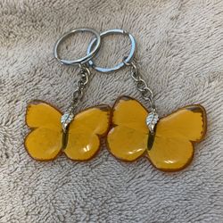 Real Butterfly Specimen Keychain