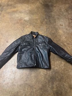 Leather motorcycle jacket