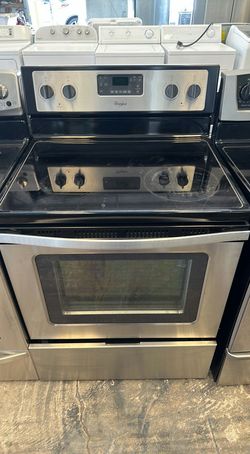 Whirlpool Stainless Electric Stove with Glass Top
