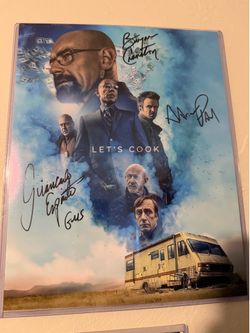 Signed Breaking bad poster