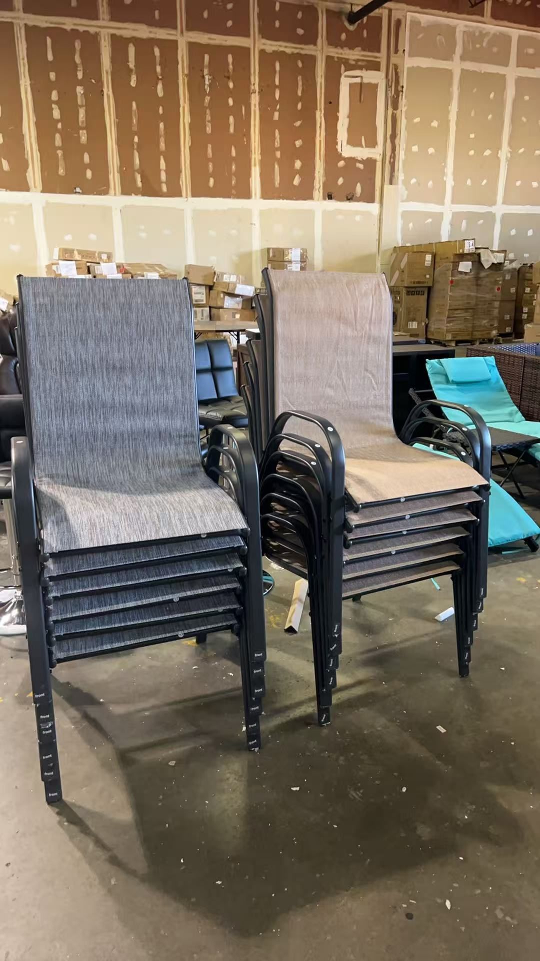 Stackable outdoor patio chair
