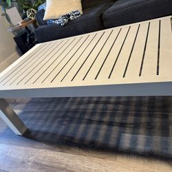 Coffee Table Light Gray And White