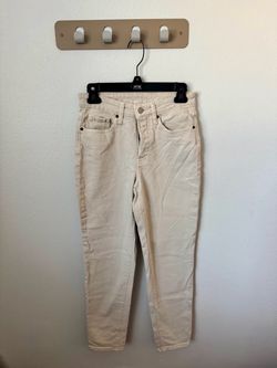 Old Navy OG Straight High Rise Jeans Womens Size 0 Cream Ecru Denim