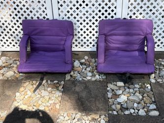 Purple Stadium Bleacher Seats with Back Support – Set of 2