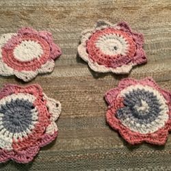 Handmade Crochet Coasters- 4