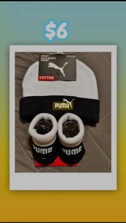 Baby Boy Puma Beanie & Socks Set