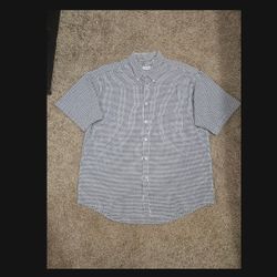 IZOD Men's Gingham Short Sleeve Button-Down Shirt