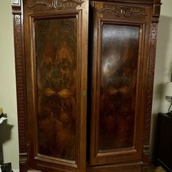 Antique - 1800s Armoire Converted To Tv cabinet