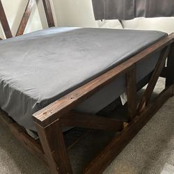 Queen Bed , Box Spring And Bed Frame 