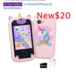Kids Smart Phone for Girls Unicorns Gifts for Girls Toys 8-10 Years Old Phone Touchscreen Learning Toy$20