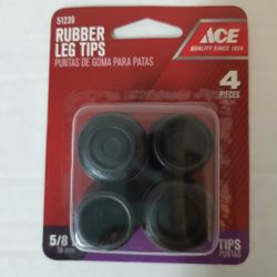ACE Rubber Leg Tips, Package Of ( 4 ), 5/8 Inch , (16mm), Non-skid, Recommended for indoor use only, New Sealed Package .. Condition is "New". Same Da