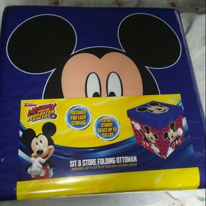 Photo Brand new Mickey mouse ottoman / toy box $25 firm price pick up only in Bakersfield in the Oildale area serious buyers only!! No holds