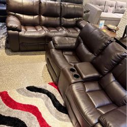 COMFY NEW RECLINING SOFA AND LOVESEAT SET ON SALE ONLY $1099. IN STOCK SAME DAY DELIVERY 🚚 EASY FINANCING 