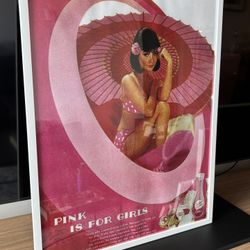 Pink Vintage Wall Poster Print 