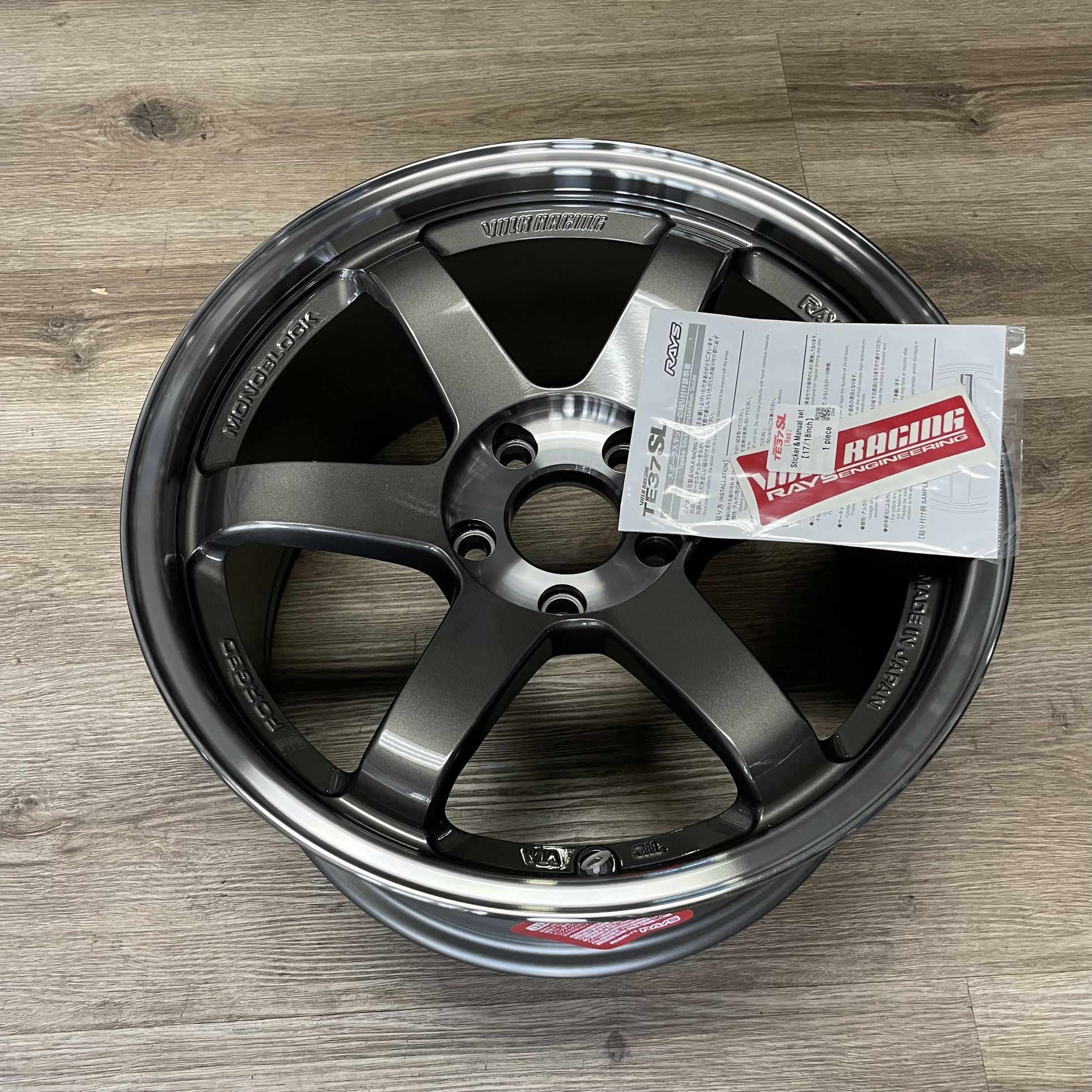 Volk TE37 SL 18x9.5 +38 5x120 Pressed Graphite (Brand New Set of 4)