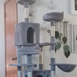 YITAHOME Tall Cat Tree Tower for Indoor Cats, 75in Multi-Level Cat Climbing Tower with Cat Condos, Top Perches, Hammock, Sisal Scratching Posts and Bo