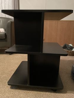 Black Bookcase And End Table