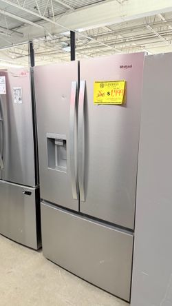 THREE DOOR STAINLESS STEEL REFRIGERATOR WITH WARRANTY