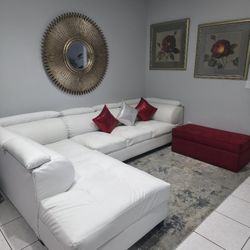 2 White Sofas
