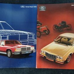 Vintage 1977 and 1978 Ford Motor Company annual reports