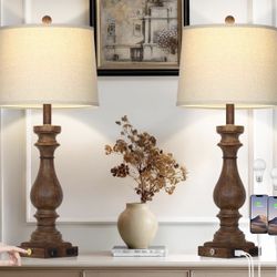 Table Lamps Set If 2 Brand New  With Charging Ports 