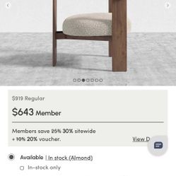 Marrel Boucle White Dining Chairs Oak Wood