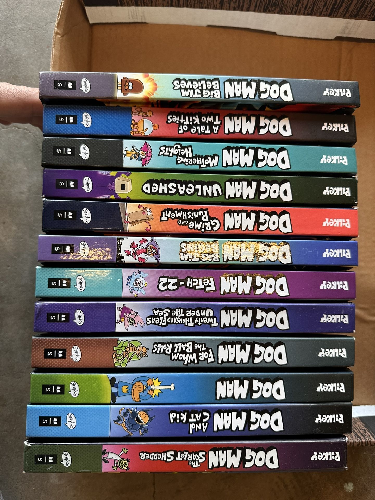 Collection Of 12 DOG MAN Kids Books