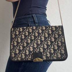 Authentic Christian Dior Trotter Chain Shoulder Bag