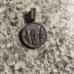 vvs diamond silver pendant 